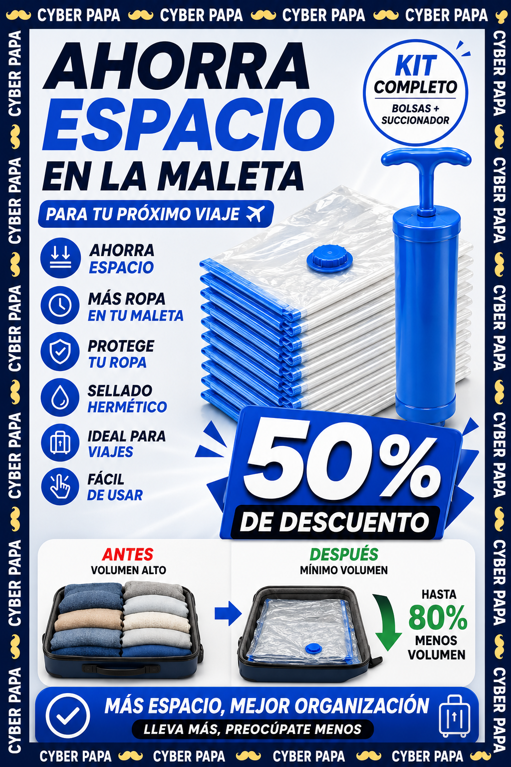 Bolsas Transparente + Succionador